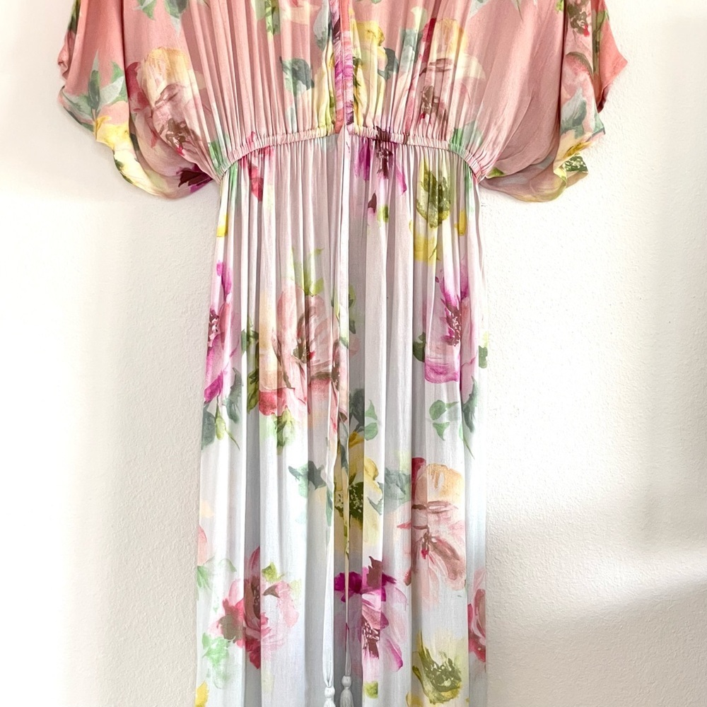 Cost Plus World Market Floral Maxi Dress - Pink and White - Picture 5 of 11